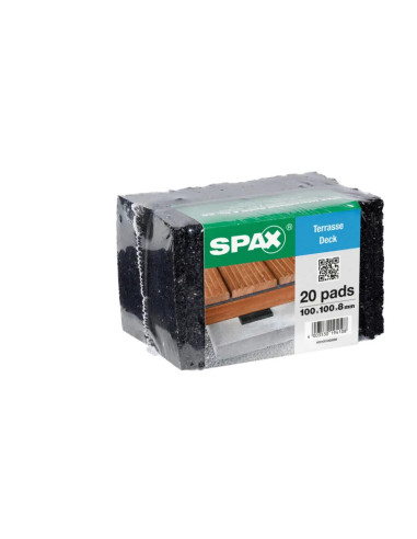 1 x Set van 20 Balkbeschermingspads SPAX 100x100x8