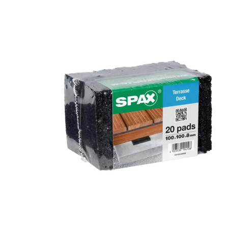 1 x Set van 20 Balkbeschermingspads SPAX 100x100x8