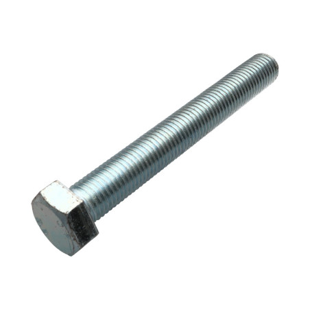 1 x Metalen schroeven zeskantkop TH M24X180 Klasse 8.8 Wit verzinkt staal