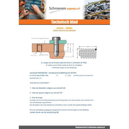 1 x Helicoil M16X16 steek in orde steek van 150 RVS