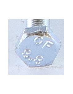 Metalen schroeven zeskantkop TH M8X90 Klasse 8.8 Wit... 2