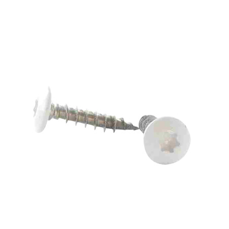 1 x Schroeven scharnier 6X40 bedraad op 38 TORX T30 RVS A2 LQBLC RAL9016 verkeerswit