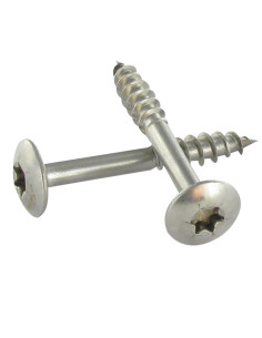 Schroeven scharnier 7X50 bedraad op 38 TORX T30 RVS A2