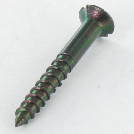1 x Houtschroeven gefreesde kop split 4,5X20 Zwart gegalvaniseerd staal