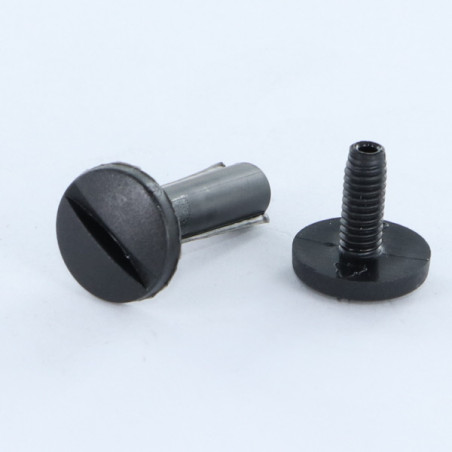 1 x Schroef binder M4X30 diameter Buis 5 zwart nylon 2 stuks mannelijk vrouwelijk