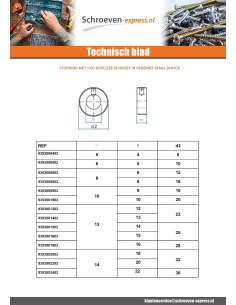 Ring met 1 Schroeven zonder kop zeshoekig hol diameter... 2