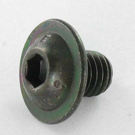 1 x Metalen schroeven Zeshoekig hol kraagflens M8X12 sleutel van 5 klasse 10.9 Ruw staal