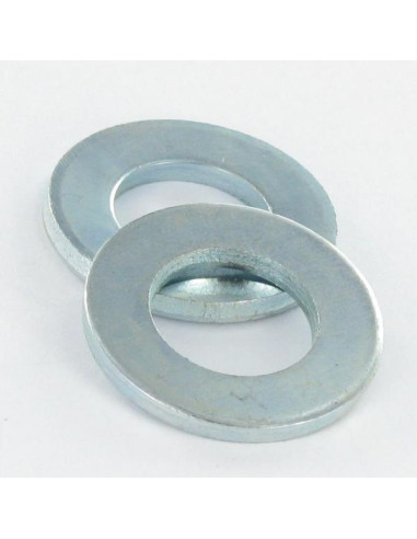 1 x Sluitring plat M18X34X3 Wit verzinkt staal