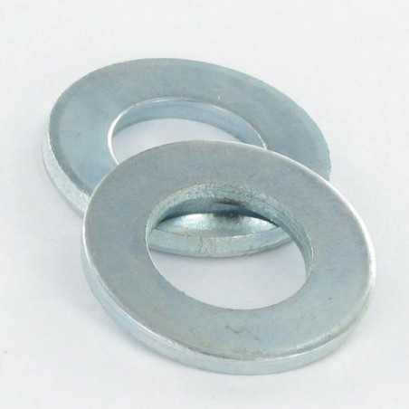 1 x Sluitring plat M18X34X3 Wit verzinkt staal