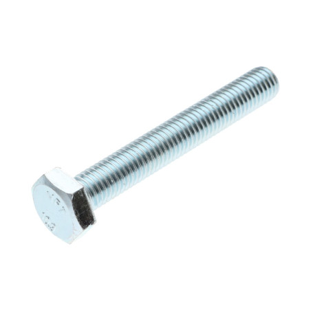 1 x Metalen schroeven zeskantkop TH M12X90 klasse 10.9 Wit verzinkt staal