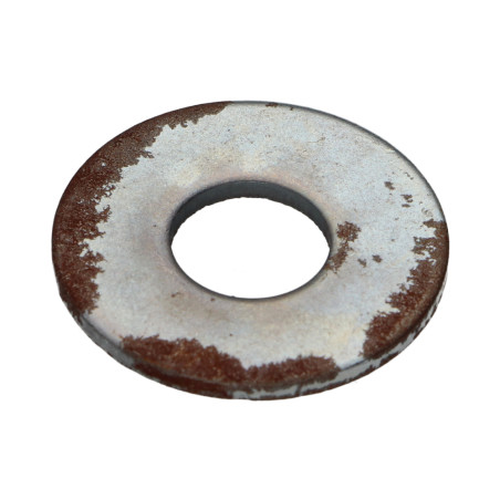 1 x Sluitring plat M10X27X2 L Wit verzinkt staal ROESTIG