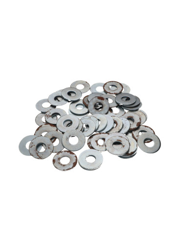 1 x Sluitring plat M10X27X2 L Wit verzinkt...