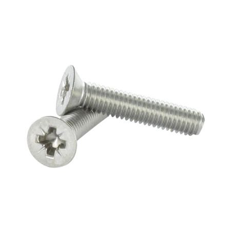 1 x Metalen schroeven RVS A2 gefreesde kop Pozi PZ9 M8X35