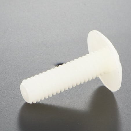 1 x Schroeven Bolkop breed rond natuurlijk nylon polyamide 6.6 M5X25