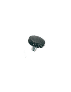 Metalen schroeven kop kartelschreof zwart nylon stang Wit...