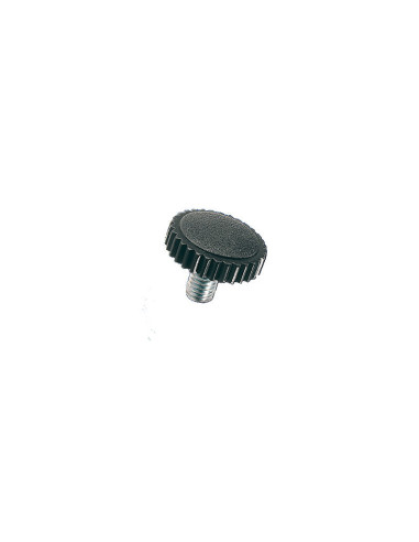 1 x Metalen schroeven kop kartelschreof zwart...