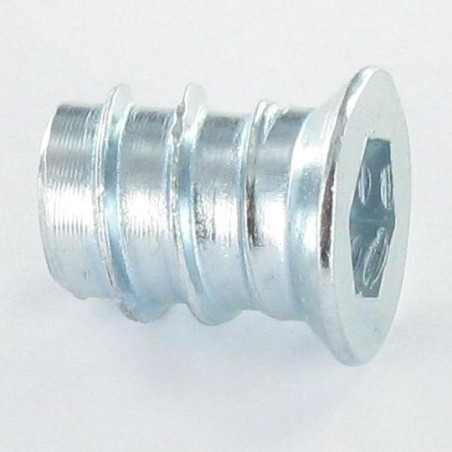 1 x Moer sleutel van 6 M6 12X13 Wit verzinkt staal