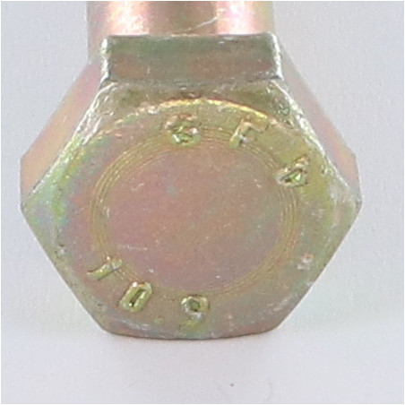 1 x Gedeeltelijke schroefdraad van het bout zeskantkop TH M16X130 klasse 10.9 Bichromaat