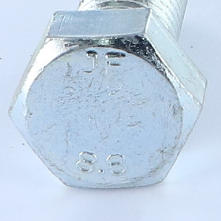 1 x Metalen schroeven zeskantkop TH M14X40 Klasse 6.8 Wit verzinkt staal