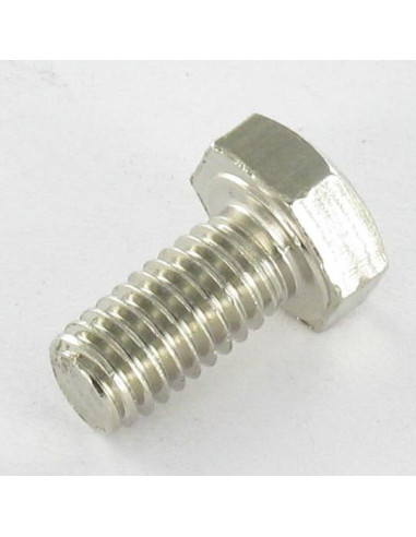 1 x Metalen schroeven Messing chroom zeskantkop...