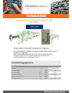 Plug Nylon Zelfborende schroef RAWLPLUG 14X32 met... 2