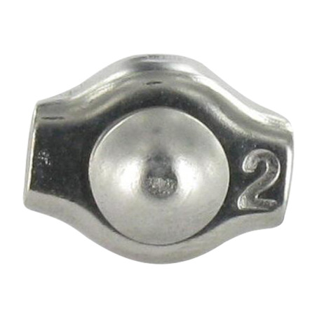 1 x Eenvoudige platte kabelklem A4 RVS diameter 4