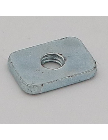 1 x Montageplaat rechthoekig M6 20X14X3 Wit...