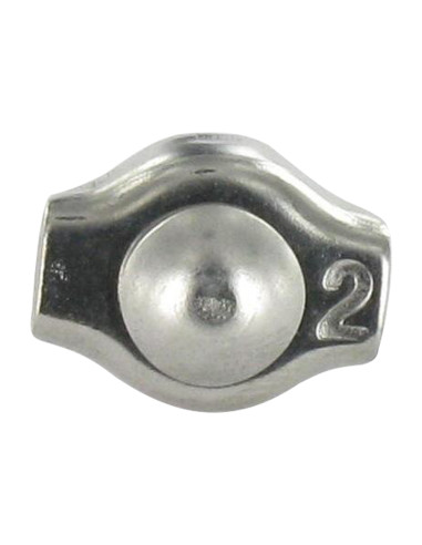1 x Eenvoudige platte kabelklem A4 RVS diameter 3