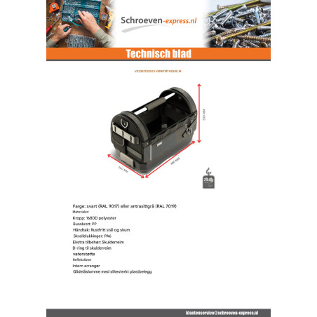 1 x TAS to HULPMIDDELEN HULPMIDDEL TAS M