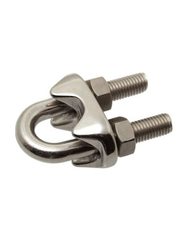 1 x Kabelklem A4 RVS voor Kabel van diameter 2