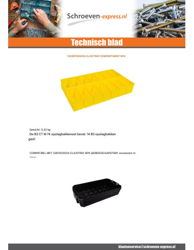 1 x COMPARTIMENT CLICKTRAY M74