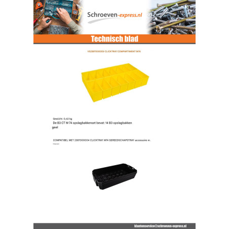 1 x COMPARTIMENT CLICKTRAY M74
