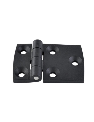 1 x Scharnier asymmetrisch 75X50 zwart nylon