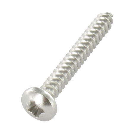 1 x Metaalplaatschroef bolvormige kopschroef Pozi 2,9 x 9,5 A4 RVS