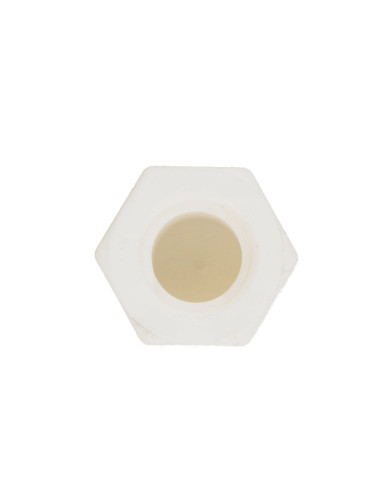 1 x Dopmoer Nylon M6 RAL9016 verkeerswit