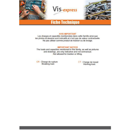 1 x Oogschroef to oog draad M8X100 met Moer A4 RVS
