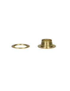 Blisterverpakking met 6 met oog ZEIL diameter 10 Messing