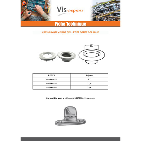 1 x Bevestiging met oog RVS A2 diameter 15.9