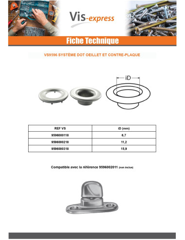 1 x Bevestiging met oog RVS A2 diameter 6.7