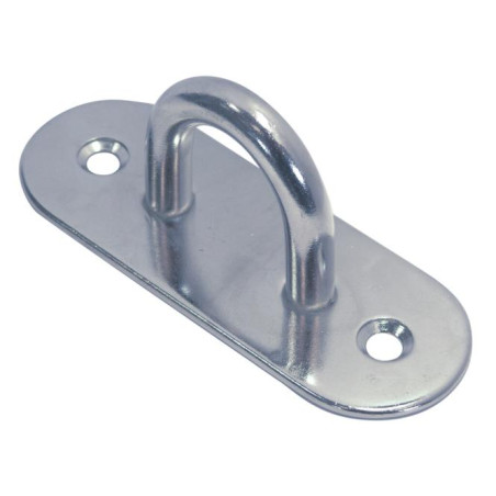 1 x Spijkerclip to montageplaat OVAAL 45X16 RVS A2
