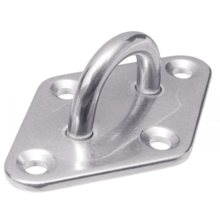 1 x Spijkerclip to montageplaat ruit 50x80 RVS A2