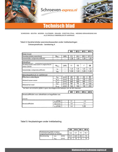 1 x Bout Verankering M12X110 A4 RVS