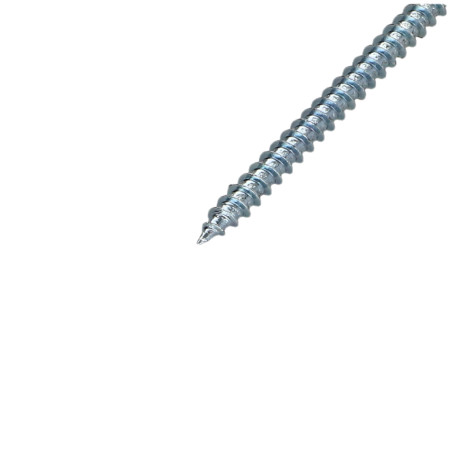 1 x Agglo houtschroeven ronde kop Pozi PZ7 5X70 bedraad op 42 Wit verzinkt staal