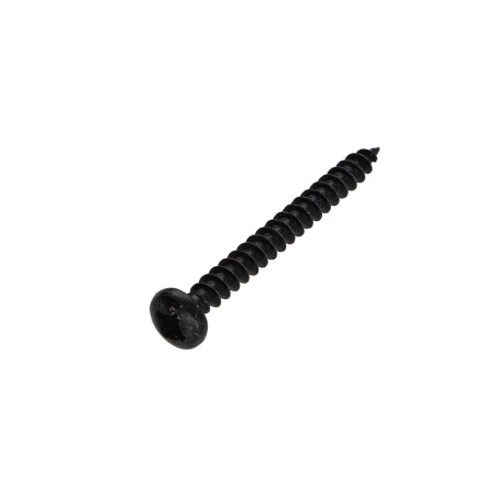 1 x Agglo houtschroeven ronde kop Pozi PZ7 4X35 Zwart gegalvaniseerd staal