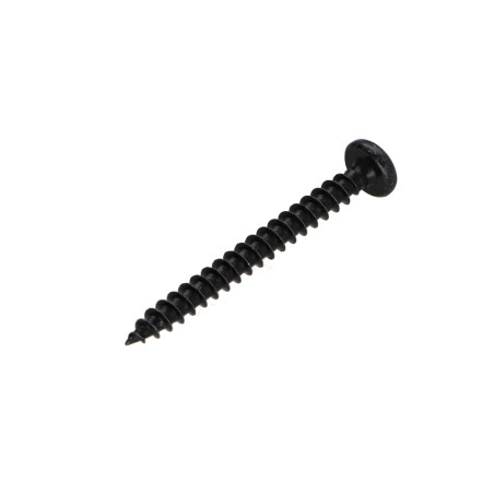 1 x Agglo houtschroeven ronde kop Pozi PZ7 4X40 Zwart gegalvaniseerd staal