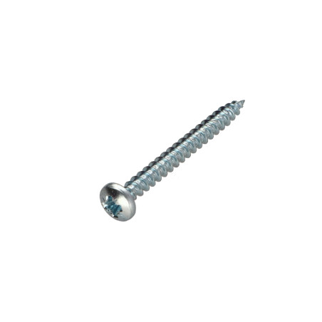 1 x Agglo houtschroeven ronde kop Pozi PZ7 5X45 Wit verzinkt staal