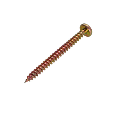 1 x Agglo houtschroeven ronde kop Pozi PZ7 5X60 Bichromaat