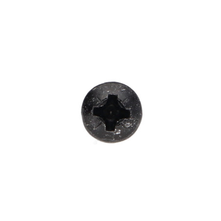 1 x Agglo houtschroeven ronde kop Pozi PZ7 4X30 Zwart gegalvaniseerd staal