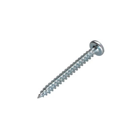 1 x Agglo houtschroeven ronde kop Pozi PZ8 6X45 Wit verzinkt staal