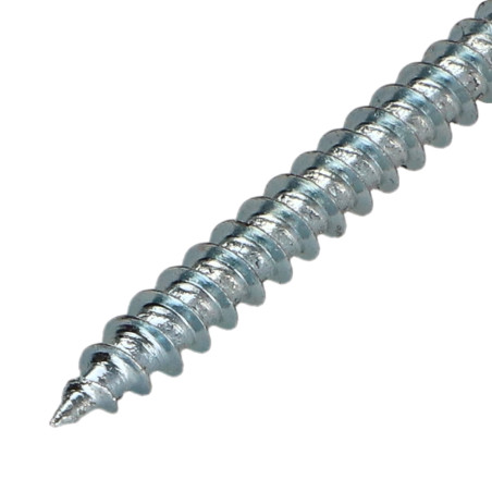1 x Agglo houtschroeven ronde kop Pozi PZ8 6X45 Wit verzinkt staal